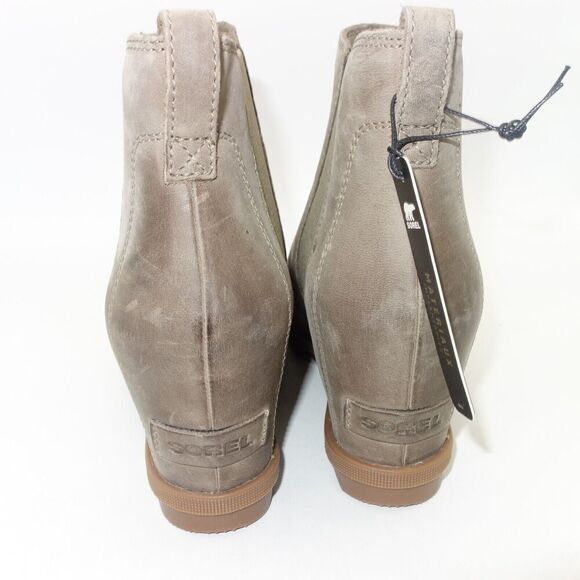 NEW Sorel Joan of Artic Chelsea Wedge II Boots Shoes Khaki Brown Women's 10 - Picture 2 of 8
